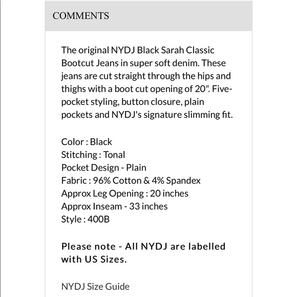 NYDJ jeans black size 12 new Gorgeous - Picture 6 of 8